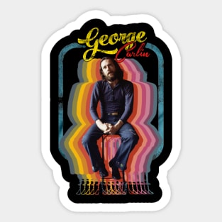 George Carlin Retro Fade Sticker